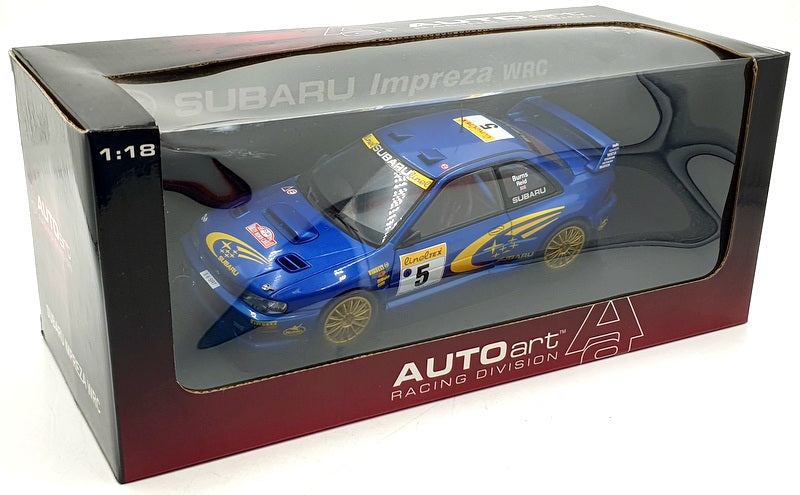Autoart 1/18 Scale Diecast - 89992 Subaru Impreza WRC Monte Carlo Rally Burns Reid #5