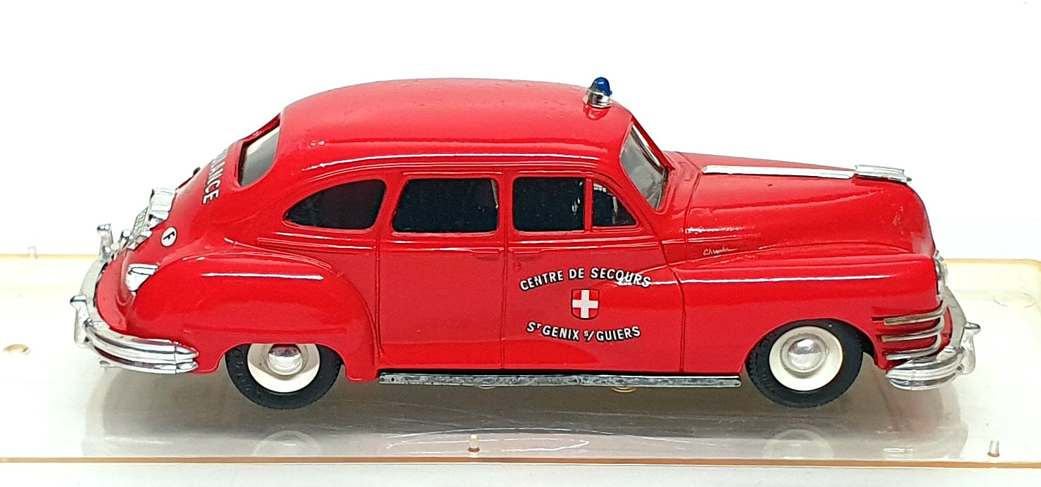 Vitesse 1/43 Scale 377 - Chrysler Windsor Pompiers St. Genix Ambulance - Red