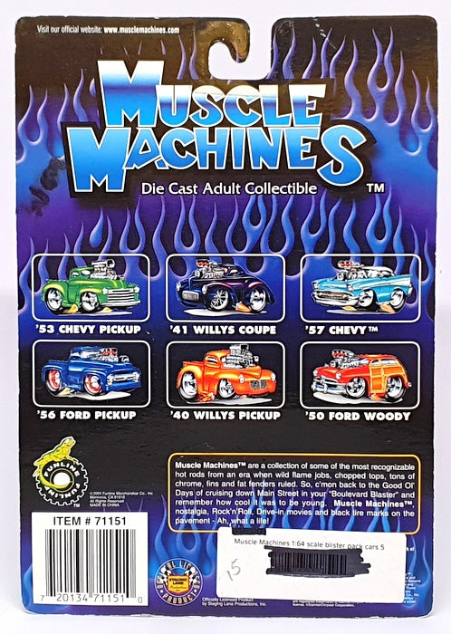 Muscle Machines 1/64 Scale 71151 01-63 - 1941 Willy's Coupe - Met. Lt. Copper