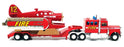 Matchbox Appx 29cm Long K-134 - Peterbilt Fire Spotter Plane Transporter - Red