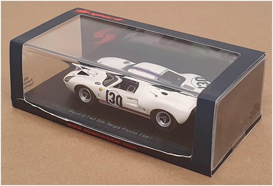 Spark 1/43 Scale S9222 - Ford GT40 5th Targa Florio 1967 #130 Greder/Giorgi