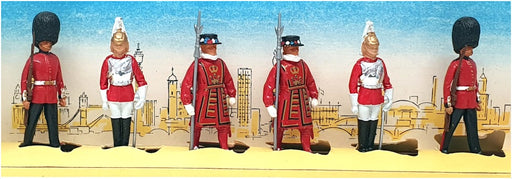 Britains 7225 - Set Of 6 Metal Model Soldiers Beefeaters & Guards Set