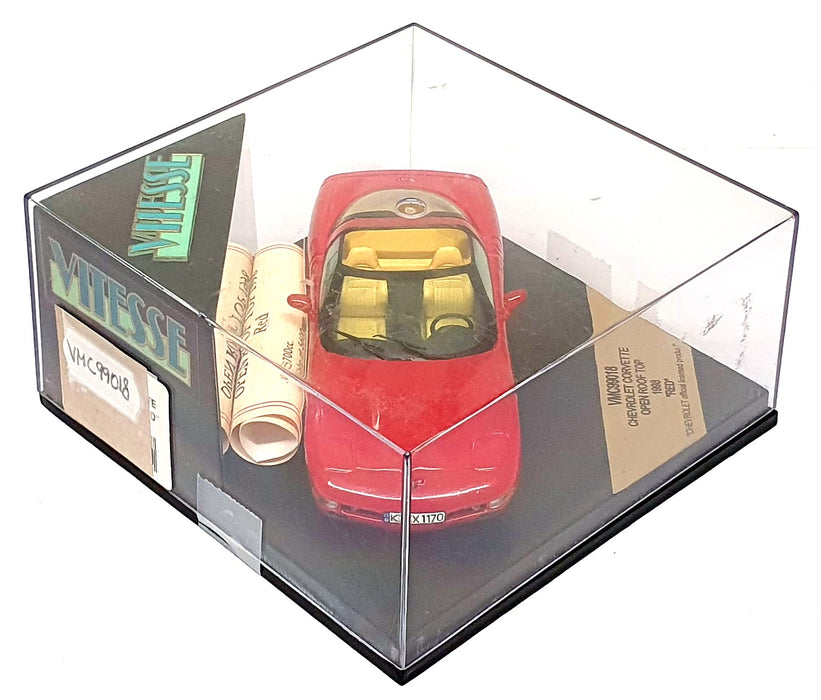 Vitesse 1/43 Scale VMC99018 - 1998 Chevrolet Corvette Open Roof Top - Red