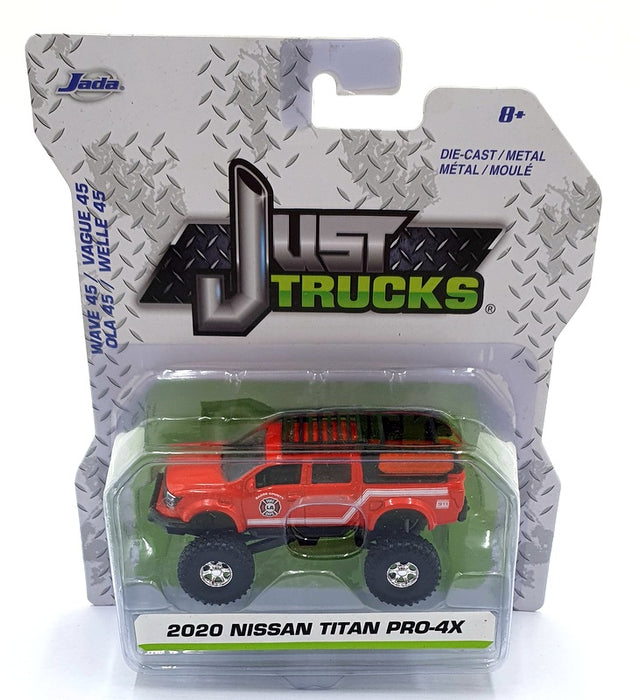 Jada Just Trucks 1/64 Scale 14020 - 2006 Nissan Titan Pro-4X - Red/Black