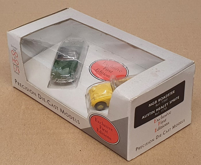 EFE 1/76 Scale 11501 11701 - MGB Roadster & Austin Healey Sprite - Green Yellow