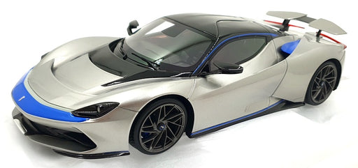 Top Speed 1/18 Scale TS0499 - Automobili Pininfarina Battista 2019 Silver/Blue