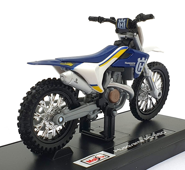Maisto 1/18 Scale 39300 - Husqvarna Motorbike - White/Blue