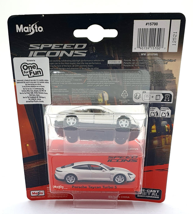 Maisto 1/64 Scale 15700 - Speed Icons Porsche Taycan Turbo S - White