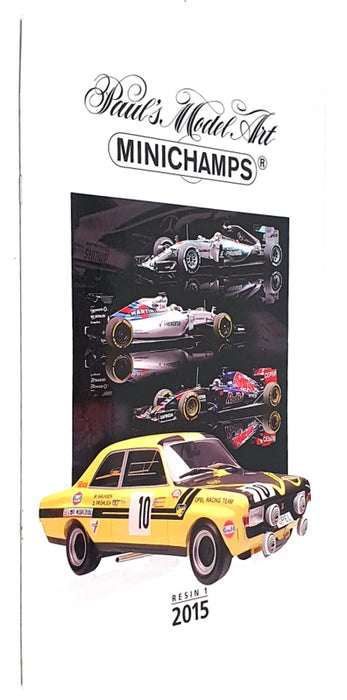 Minichamps Resin 1 2015 - A4 Fully Illustrated Colour Catalogue 23 Pages
