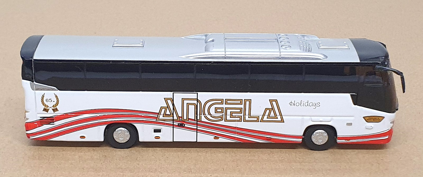 Holland Oto 1/87 Scale No. 04 - VDL Futura Bus Coach Angela Holidays - White/Red