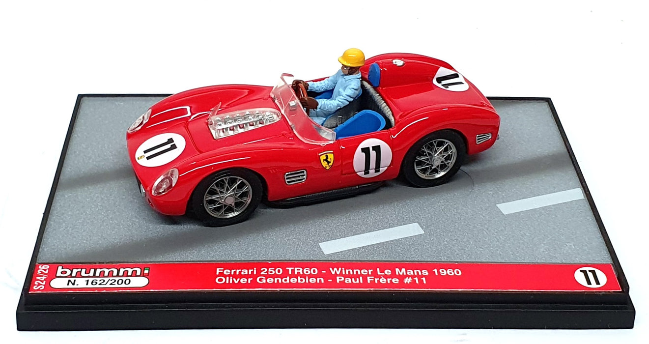 Brumm 1/43 Scale S24/26 - Ferrari 250 TR60 #11 Winner Le Mans 1960 - Red