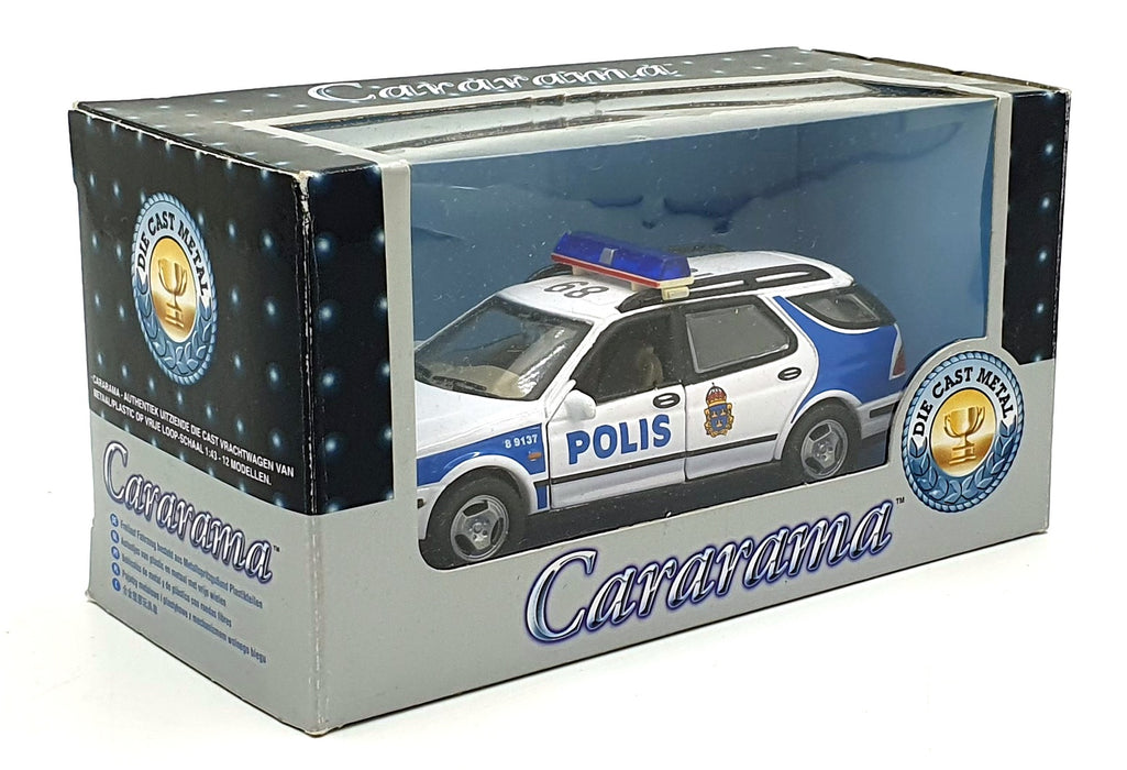 Cararama 1/43 Scale 210226H - SAAB 9-5 Estate Polis 89 137 Police Car - White