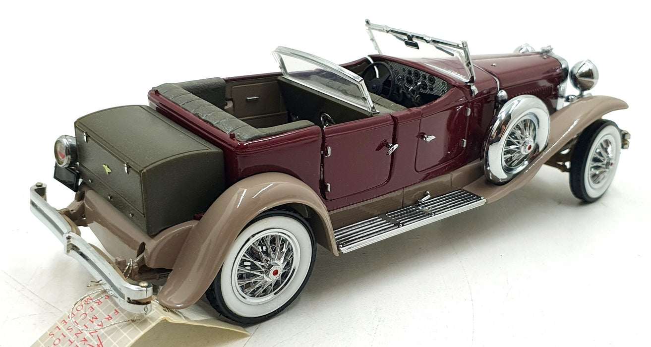 Franklin Mint 1/24 Scale 51225C - 1930 Duesenberg J Derham Tourster - Red/Beige
