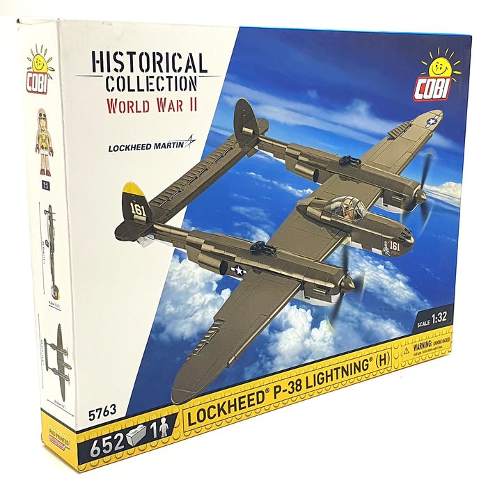 Cobi Bricks 1/32 Scale 5763 - Lockheed P-38 Lightning (H) Aircraft - USA