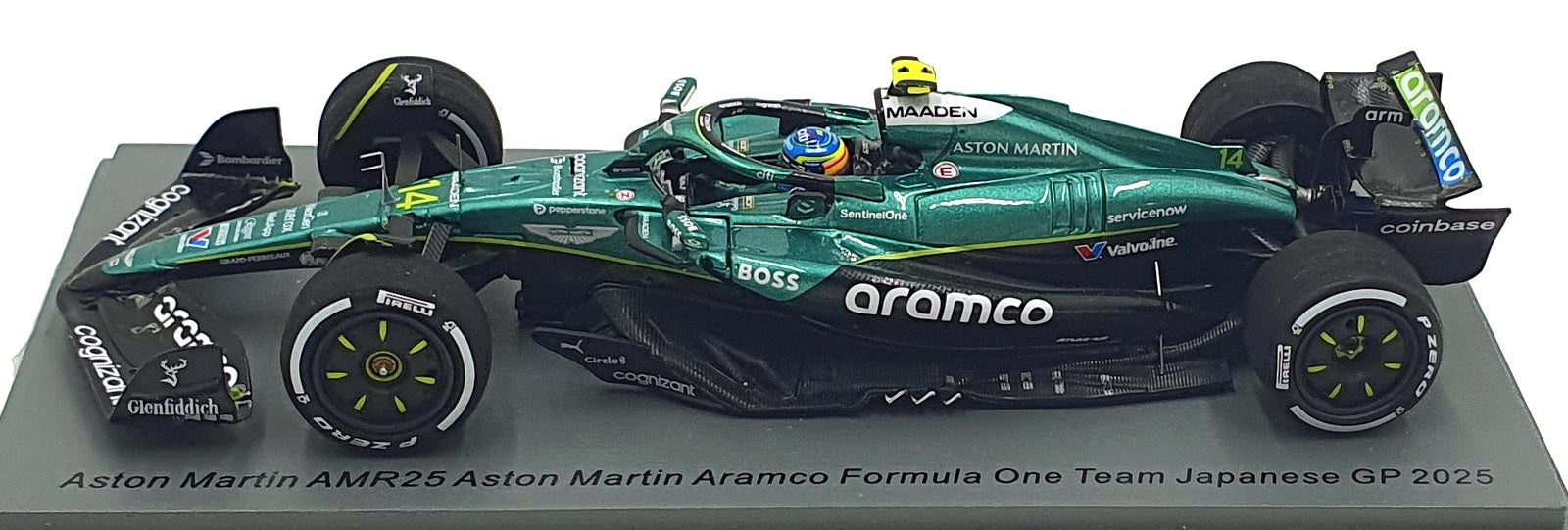 Spark 1/43 Scale S9589 - F1 Aston Martin AMR25 #14 Japanese GP 2025 - Alonso