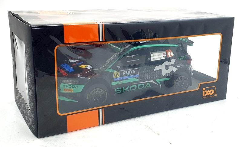 Ixo 1/18 Scale 18RMC209.22 - Skoda Fabia Rally2 (2023) #22 1st WRC2 Kenya 2024