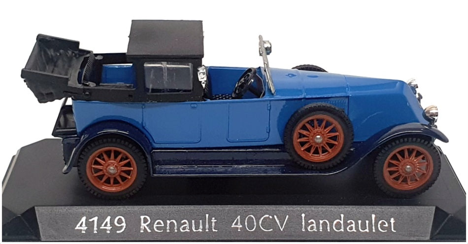 Solido 1/43 Scale Diecast 4149 - Renault 40CV Laundaulet - Blue/Black