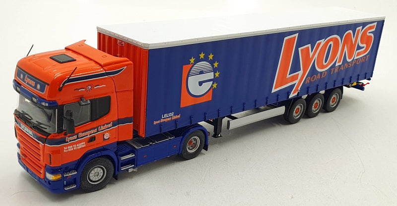 Universal Hobbies 1/50 Scale Diecast 5610 - Scania Lyons Truck - Orange/Blue