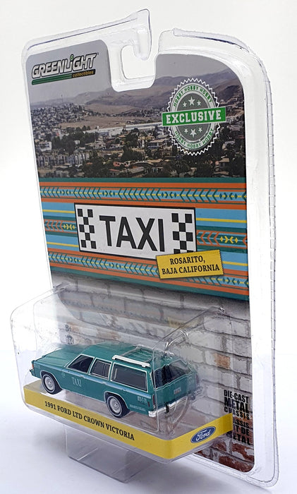 Greenlight 1/64 Scale 30225 - 1991 Ford Ltd Crown Victoria Taxi - Green