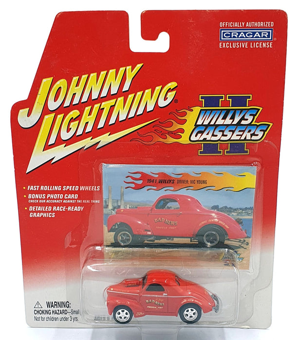 Johnny Lightning 1/64 Scale 365-01 - Willy's Gassers 1941 Willy's Vic Young Red