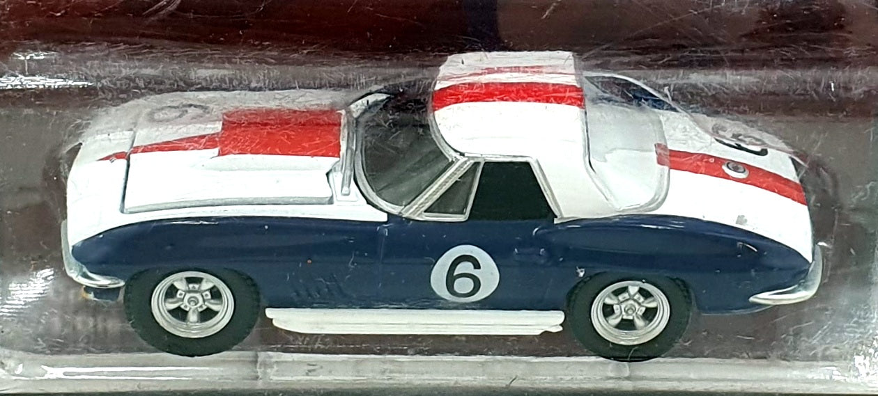 Greenlight 1/64 Scale 27680 - 1967 Chevrolet Corvette #6 - Blue/White