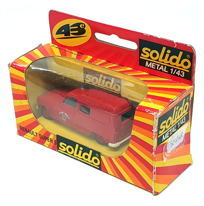 Solido 1/43 Scale S0R4R - Renault 4 Van Sapeurs Pompiers Van - Red