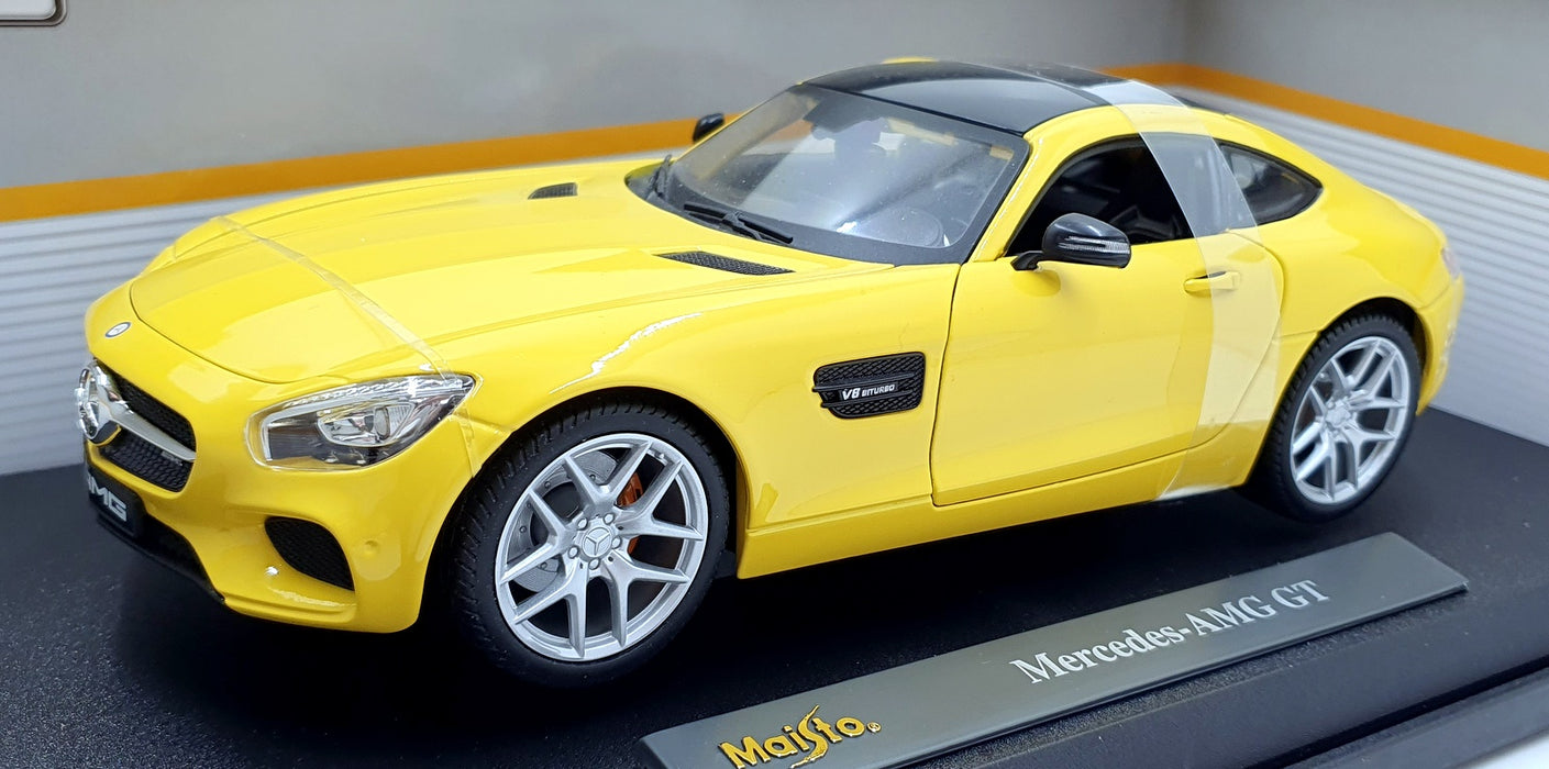 Maisto 1/18 Scale Diecast 36204 - Mercedes AMG GT - Yellow
