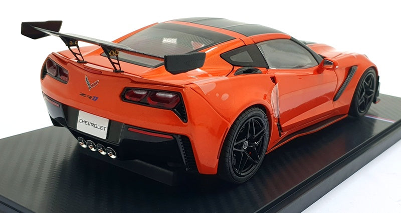 Ixo 1/18 Scale U18RDC001 - 2019 Chevrolet Corvette C7 ZR1 - Orange/Black