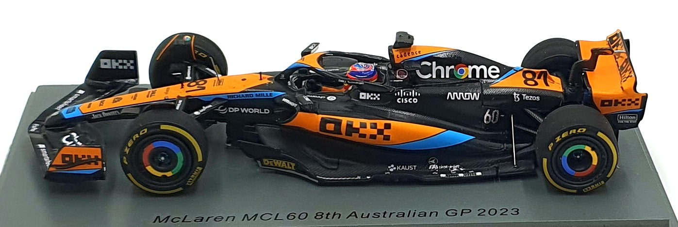 Spark 1/43 Scale S8574 - McLaren MCL60 #81 8th Australian GP 2023