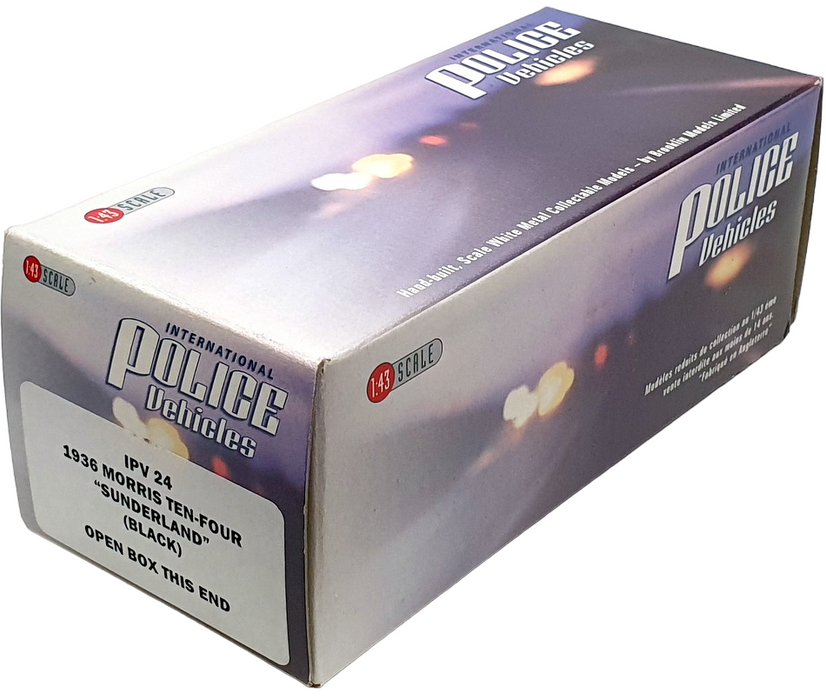Brooklin 1/43 Scale IPV24 - 1936 Morris Ten-Four Sunderland Police - Black