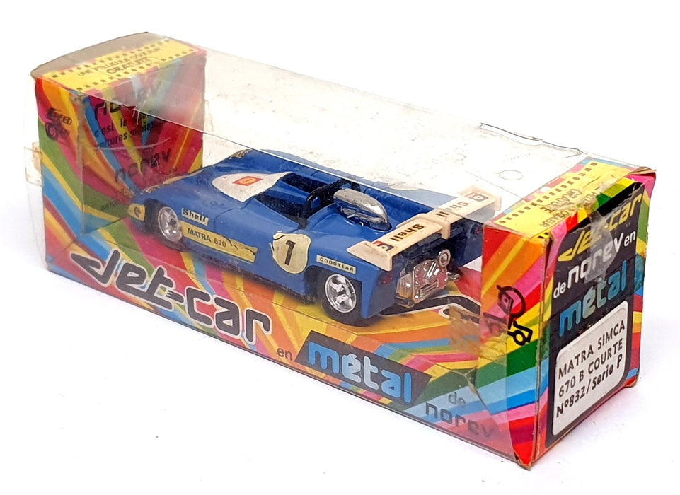 Norev Jet-Car 1/43 Scale 832 - Matra Simca 670B Courte Race Car #7 - Blue