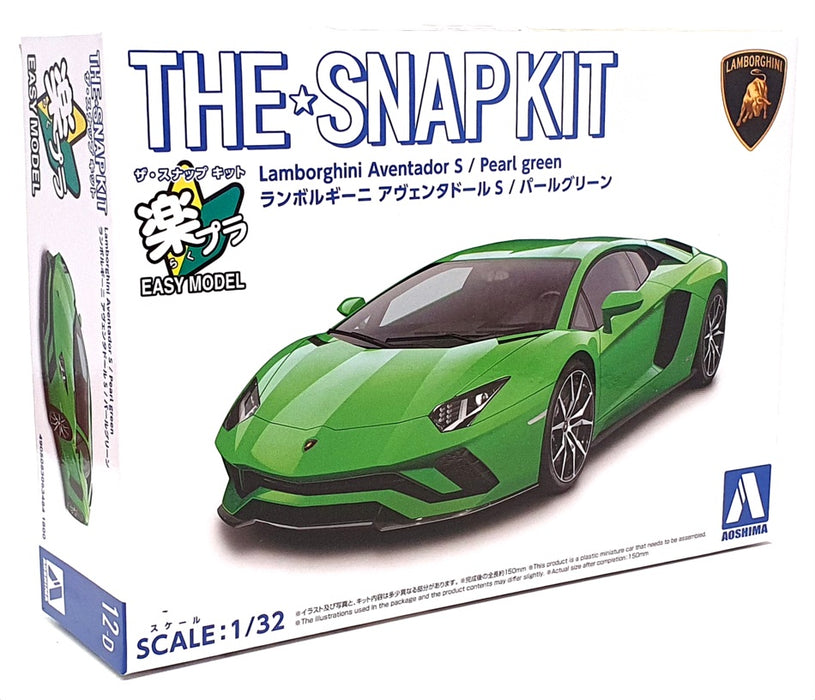 Aoshima 1/32 Scale Snap Kit 063484 12-D - Lamborghini Aventador S - Pearl Green