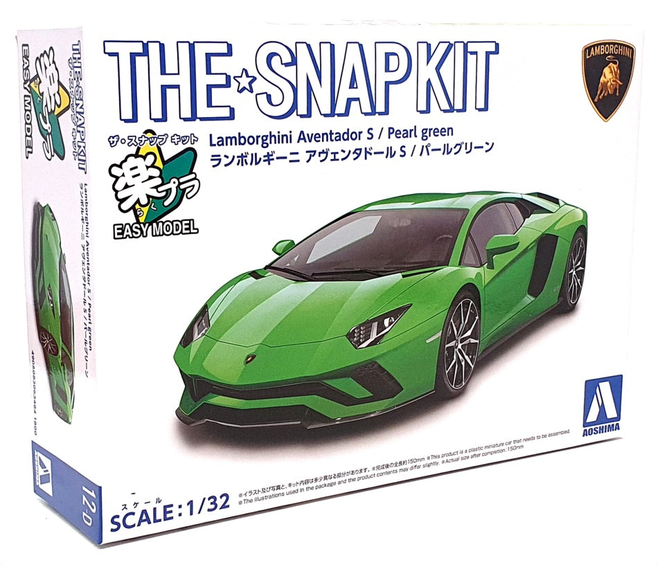 Aoshima 1/32 Scale Snap Kit 063484 12-D - Lamborghini Aventador S - Pearl Green