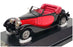 Luxcar 1/43 Scale Lux017 - 1934 Bugatti T57 Stelvio D/head Coupe - Red/Black