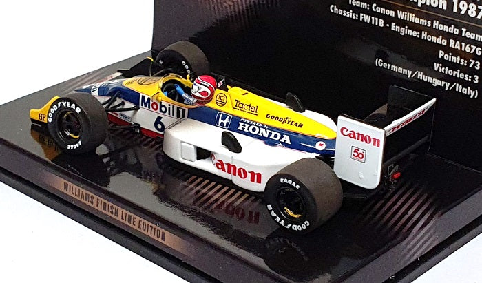 Minichamps 1/43 Scale 436 876606 - F1 Williams Nelson Piquet World Champion 1987
