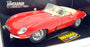 Burago 1/18 Scale Diecast 3016 - Jaguar E Type Cabriolet Red Roadster Red