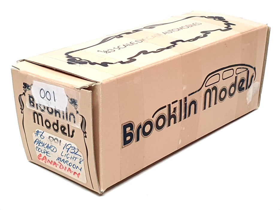 Brooklin Models 1/43 Scale BRK6 001 - 1932 Packard Light 8 - Dk Maroon/Dove Grey