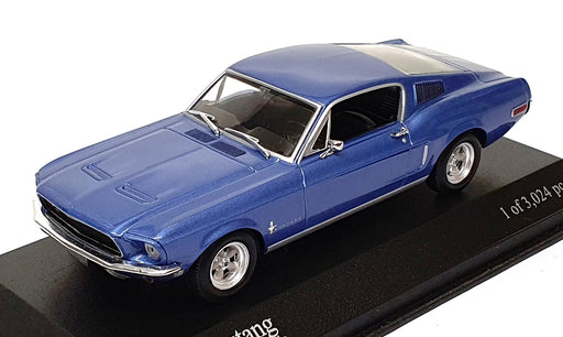 Minichamps 1/43 Scale 400 082021 - 1968 Ford Mustang - Blue