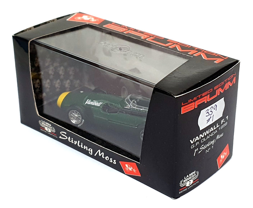 Brumm 1/43 Scale 339 - F1 Vanwall 1st #1 Olanda GP 1958 S. Moss - Green
