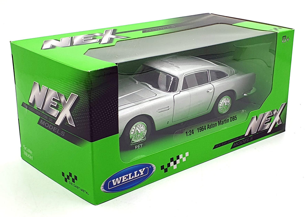 Welly NEX 1/24 Scale Diecast 24101W - Aston Martin DB5 - Silver