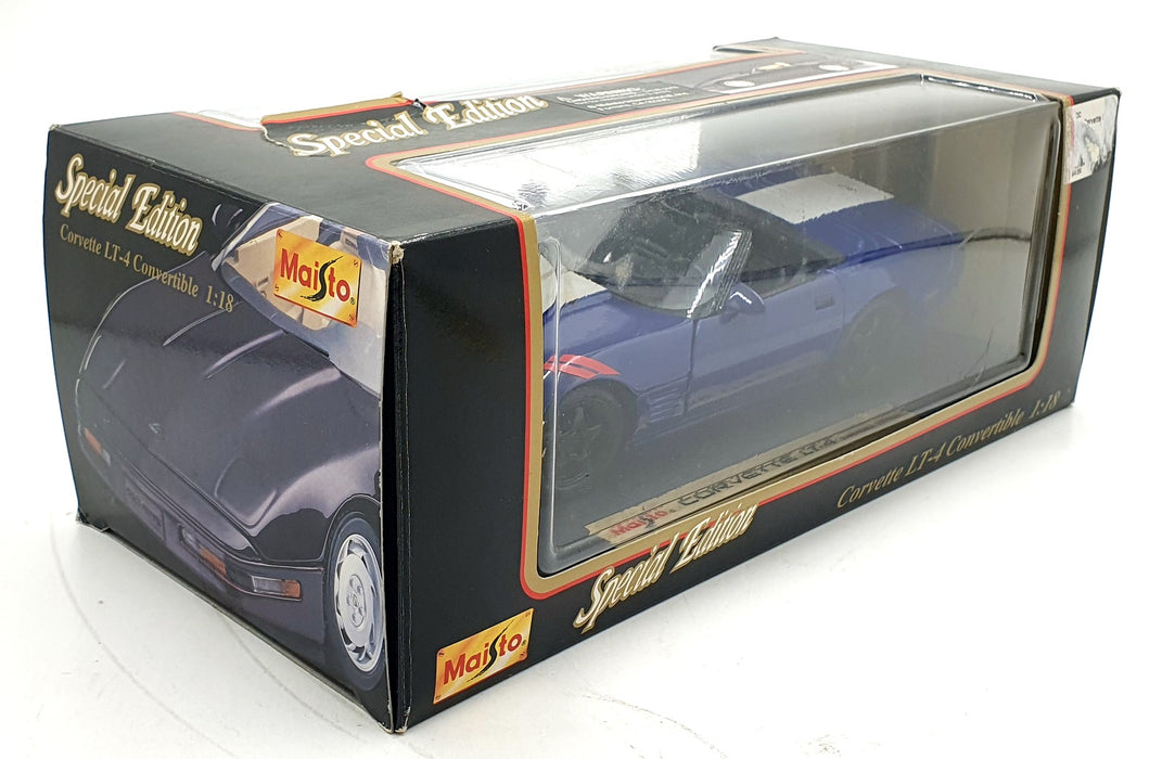 Maisto 1/18 Scale Diecast 31830 - Corvette LT-4 Convertible 1996 - Blue/White