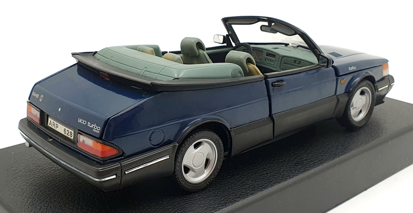 Anson 1/18 Scale Diecast 30307-W - Saab 900 Turbo Cabriolet - Dark Blue