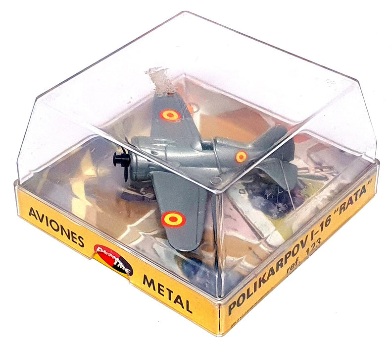 Aviones Play Me Diecast 123 - Polikarpov I-16 Rata Aircraft - Silver