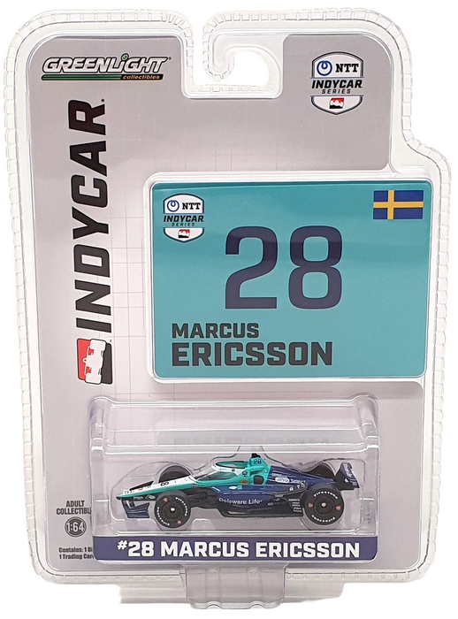 Greenlight 1/64 Scale 11600 - NTT Indycar Series #28 A.Ericsson - Blue/Turquoise