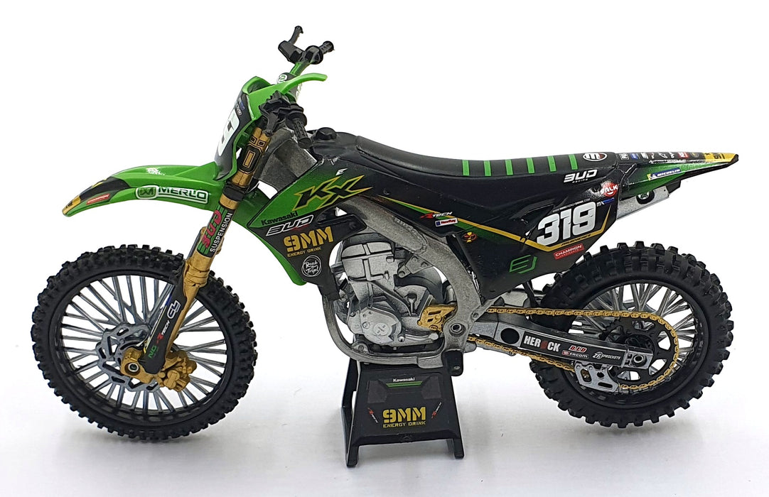 New Ray 1/12 Scale Diecast SS-58183 - Kawasaki KX #319 Bud Racing - Quentin Marc