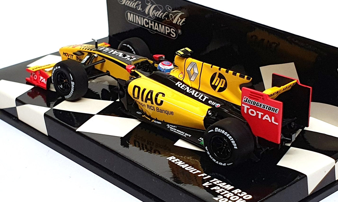 Minichamps 1/43 Scale 410 100012 - F1 Renault R30 V. Petrov 2010 - Yellow