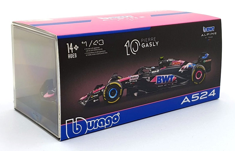 Burago 1/43 Scale 18-38220 - Alpine F1 Team A524 #10 - Pierre Gasly