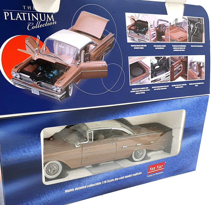 Sun Star 1/18 Diecast 5171 - 1959 Pontiac Bonneville Open Conv - Ivory Copper