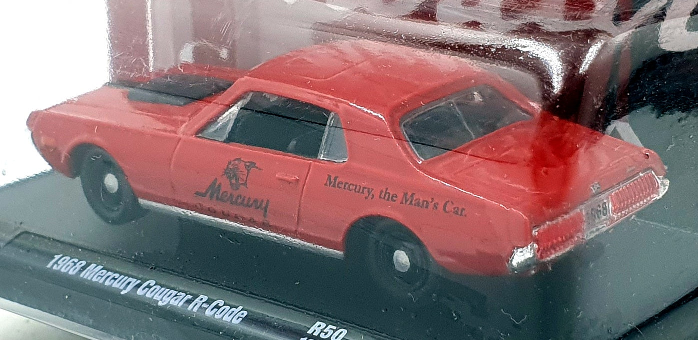 Castline M2 Machines 1/64 Scale R50 - 1968 Mercury Cougar R-Code - Red/Black