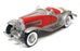 Ertl 1/18 Scale 91025B - 1935 Duesenberg SSJ Clark Gable - Silver/Red